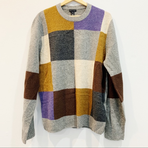 Club Monaco Other - Club Monaco Wool Color Block Crewneck Sweater L